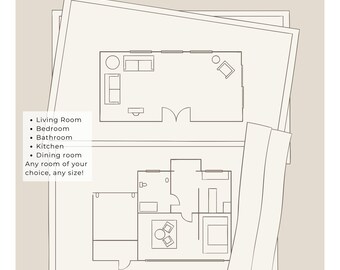 Virtual 1 Room Floor Planning Service
