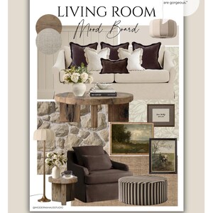 Virtual Interior Design Service - Custom 1 Room Design - Mood Boards, Floor Planning, 3D Drawings, Shopping List, Paint & Material Finishes image 4
