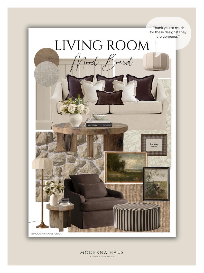 Virtual Interior Design Service - Custom 1 Room Design - Mood Boards, Floor Planning, 3D Drawings, Shopping List, Paint & Material Finishes image 4