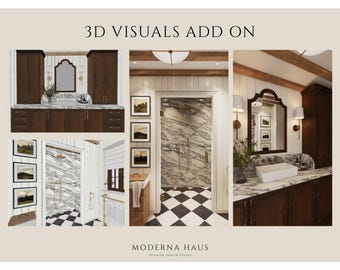 3D Visuals Add On - Virtual 1 Room Design
