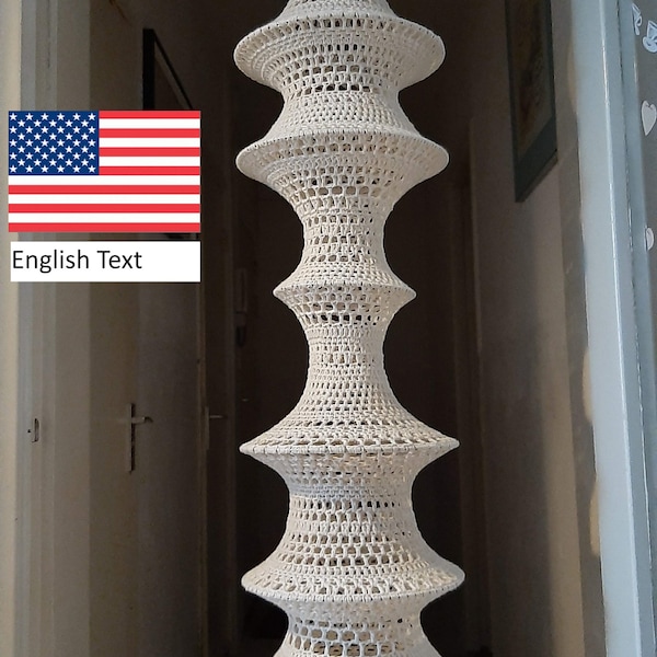 Haakpatroon y tutorial (términos americanos en inglés) BoHo Visnetlamp