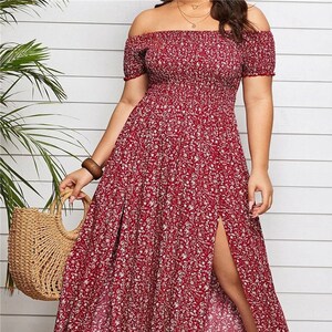 Vacation dresses plus size cheap