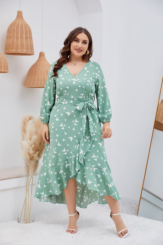 Plus size long spring dresses top