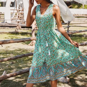 Turquoise casual summer dresses sale