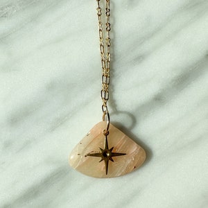 Celestia Marble Necklace on Gold-Filled 18-inch Chain