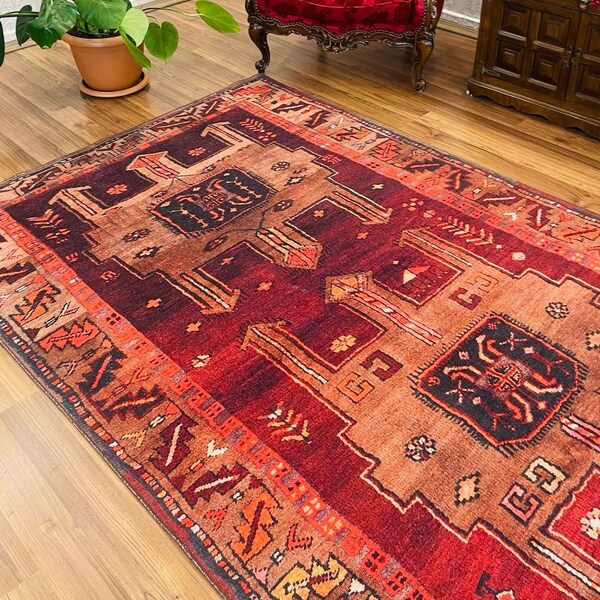 Red Rug Etsy