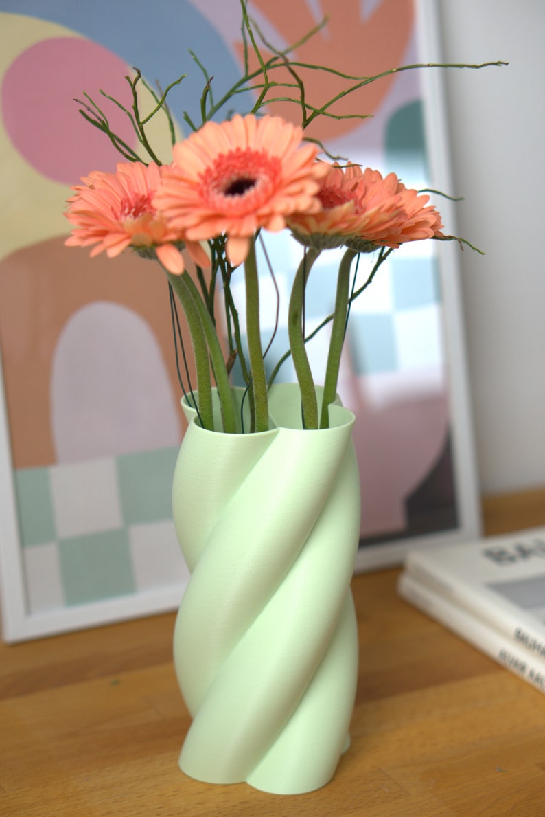 Rosa Deko Marshmallow Vase Pastell Maximalistische Deko Dopamin Decor Danish Pastel Aesthetic Geschenk Hochzeit Geburtstag Pastellgrün