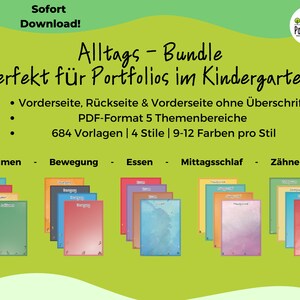 684 Portfolio Templates for Kindergarten - Everyday Bundle
