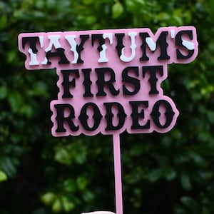 Custom Western Rodeo Theme Cake Topper