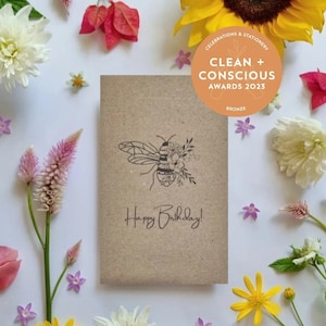 Happy Birthday Seed Card AUSTRALIAN WILDFLOWER SEEDS | Seeds for bees | Wildflower Mix | Australian Flowers | Eco-friendly | Recycled Paper