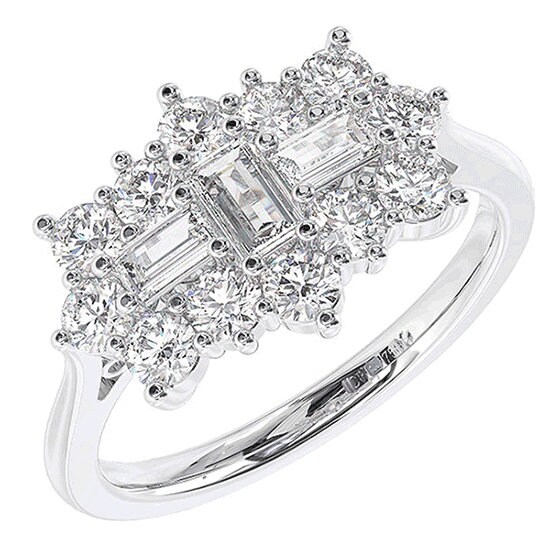 Boat cluster ring sale