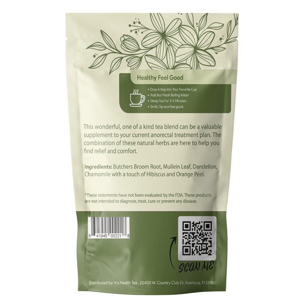 Herbal Tea Blend for Hemorrhoids Relief & Digestive Support. 30 Tea