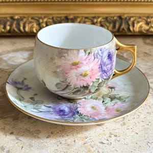 Antique Cup Limoges France Klingenberg & Dewenger, Limoges Porcelain Cup, Antique French Porcelain, French Limoges Antique 1905