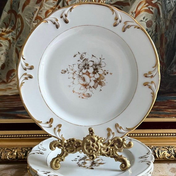 Plates Old Paris, Porcelain Old Paris, Antique Porcelain Plates Old Paris, Porcelain Old Paris, Antique Porcelain