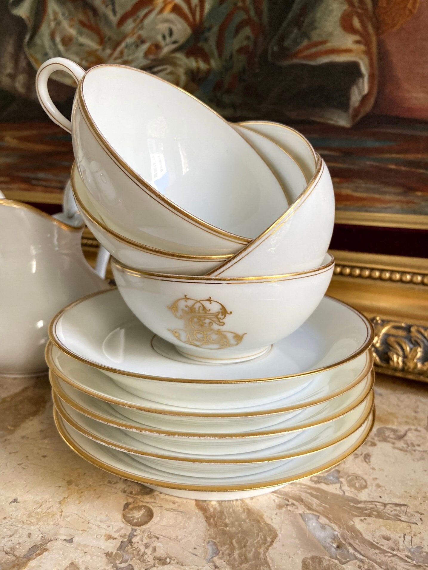 Tea Set Limoges Antique, Coffee Service Limoges, Tea Service, Porcelain