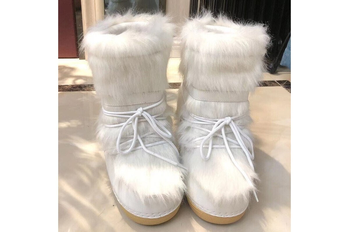 Fuzzy Boots - Etsy