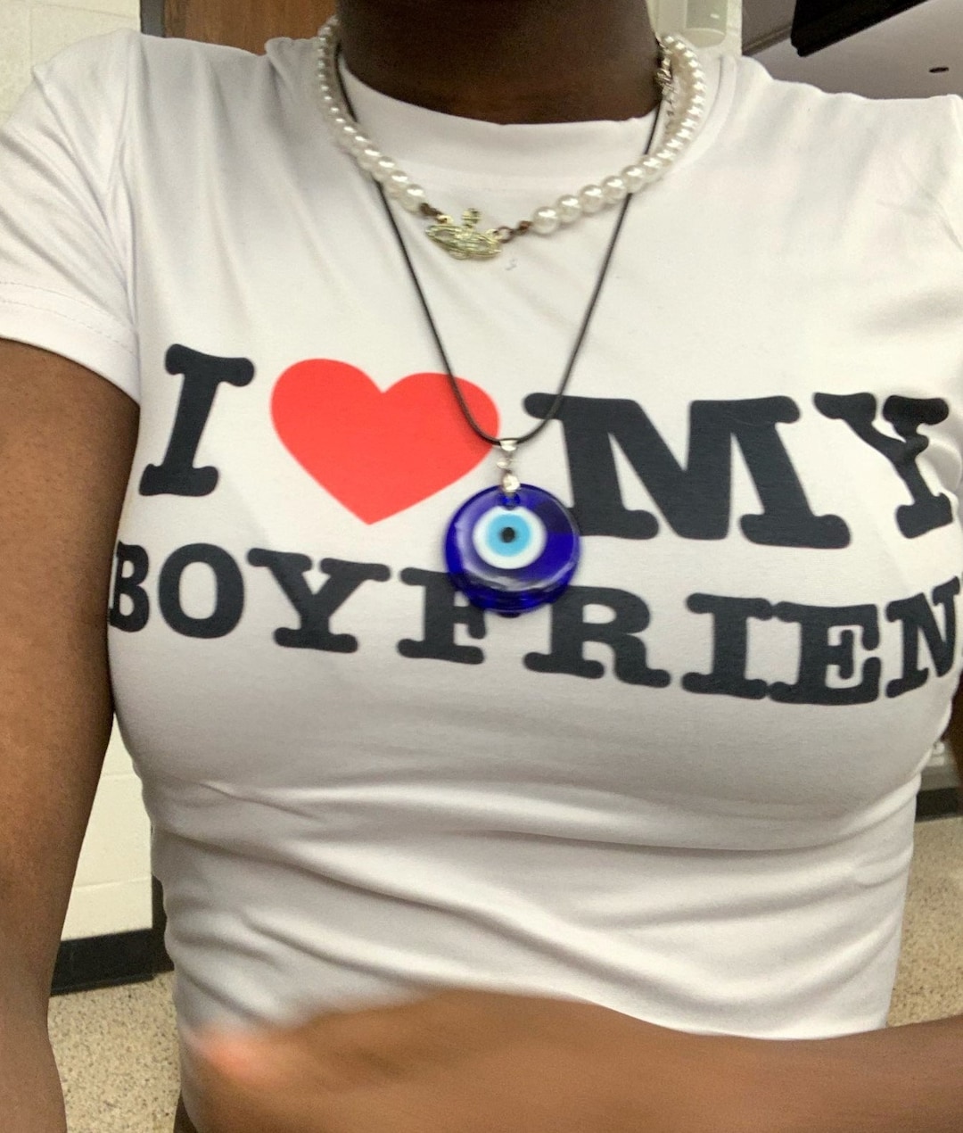 Crop Top I Love My Boyfriend Summer Tee Tops Streetwear Letter Etsy