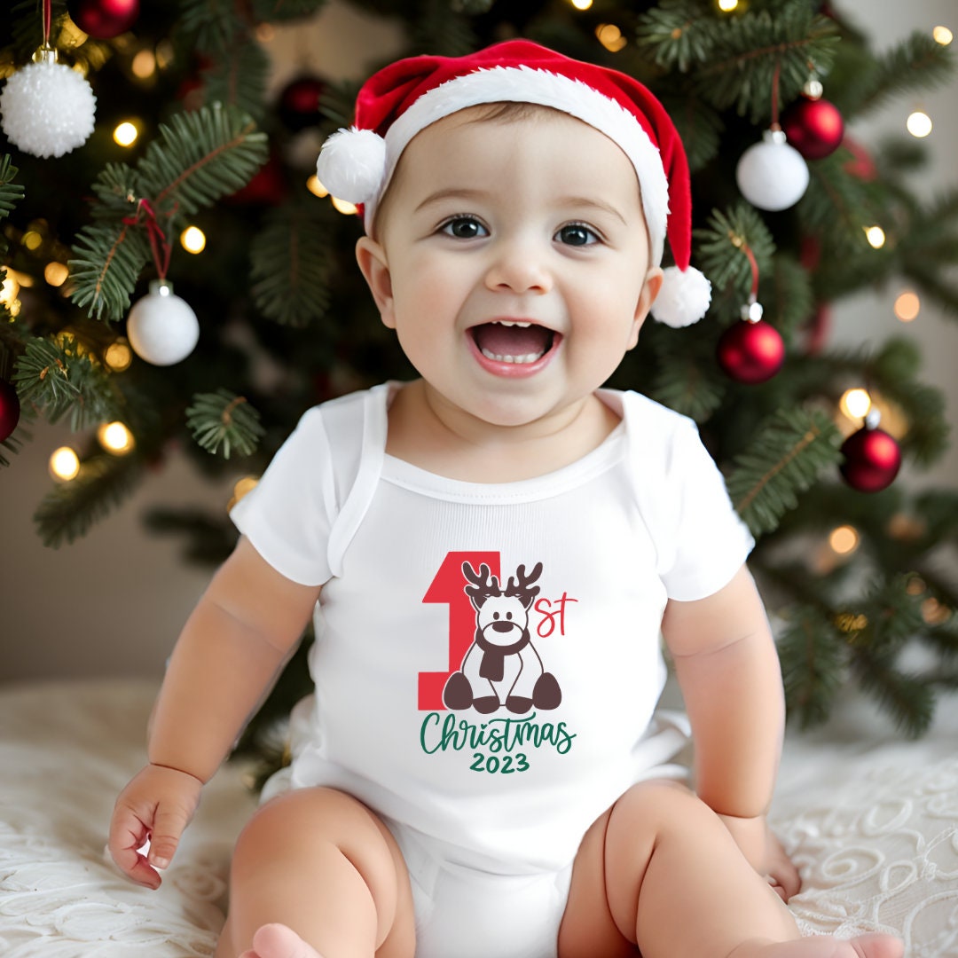 1st Christmas Bodysuit First Christmas Baby Onesie My First Etsy