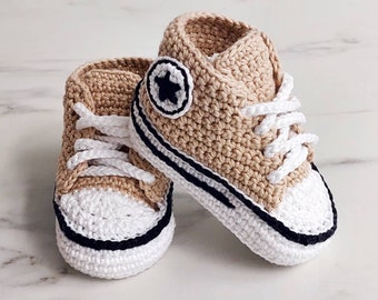 Crochet Baby Sneakers, Baby Shoes, Newborn Outfit, Baby Newborn Girl Boy shoes, Crochet Baby Booties, Birth Gift, Crib Shoes, Sock Baby