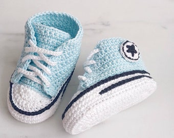 Knitted  baby booties, Crochet booties, Crochet baby shoes boy, Sport sneakers, Outfits baby, Sneakers baby, Babyshower, newborn shoes girl