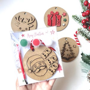 Ornamentset voor kinderen - Kerstavonddoosvuller - Doe-het-zelf ornamentkerstpakketten - Knutselpakket voor kinderen - Adventskalenderideeën kinderen