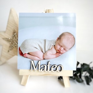 Regalo di battesimo personalizzato per bambino e bambina, cornice per foto di neonati, tema natale, cornice per foto di annunci, cornice per neonati, regalo per baby shower, arte per cameretta.