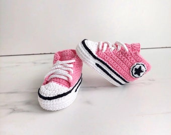 Crochet Baby Sneakers, Baby Shoes, Newborn Outfit, Baby Newborn Girl Boy shoes, Crochet Baby Booties, Birth Gift, Crib Shoes, Sock Baby