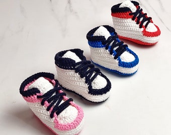 Crochet Baby Shoes, Baby Sneaker, Newborn Outfit, Baby Newborn Girl Boy shoes, Crochet Baby Booties, New Baby Gift, Crib Shoes, Sock Baby