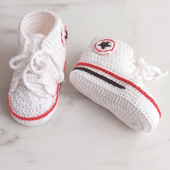 Gehaakte babysneakers babyslofjes newborn outfit pasgeboren babyschoenen meisje jongen gehaakte babyslofjes geboortecadeau wiegschoenen babysok Etsy Nederland