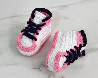 Crochet Baby Shoes, Baby Sneaker, Newborn Outfit, Baby Newborn Girl Boy shoes, Crochet Baby Booties, New Baby Gift, Crib Shoes, Sock Baby