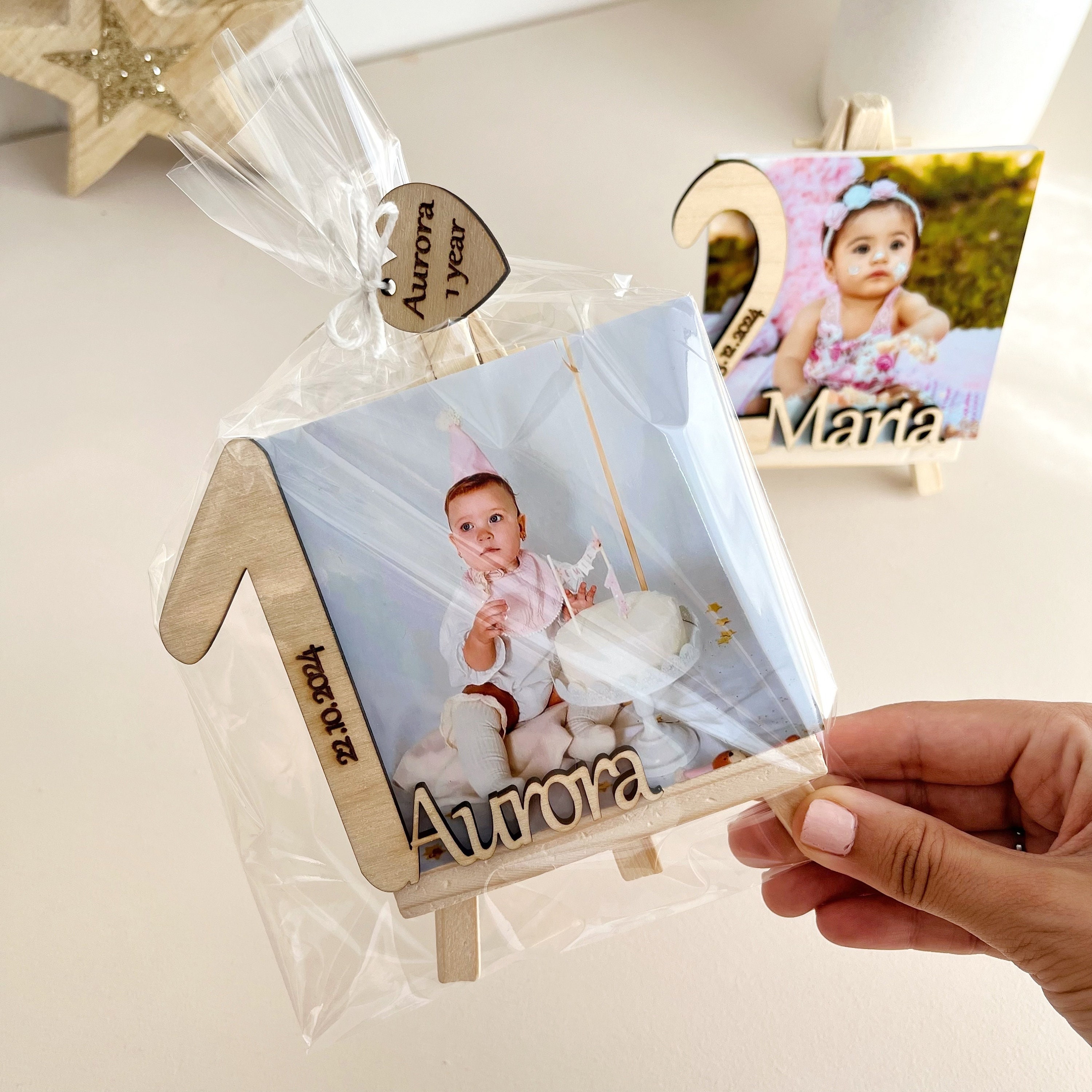 Personalized 1st Birthday Photo Frame Favors: Wooden Keepsake Gift - Etsy