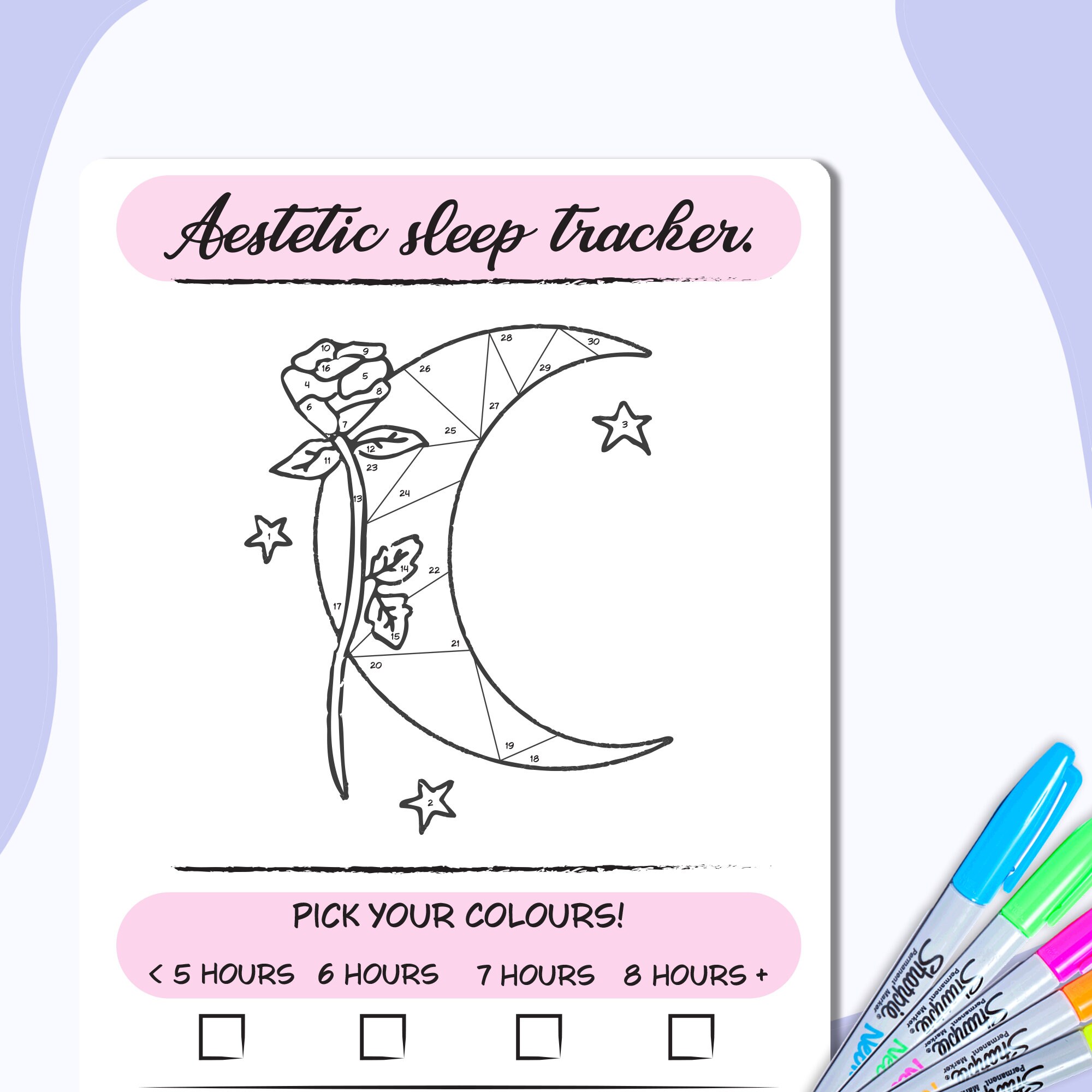 Printable Colorable Sleep Tracker AESTETIC Sleep Progress - Etsy Canada