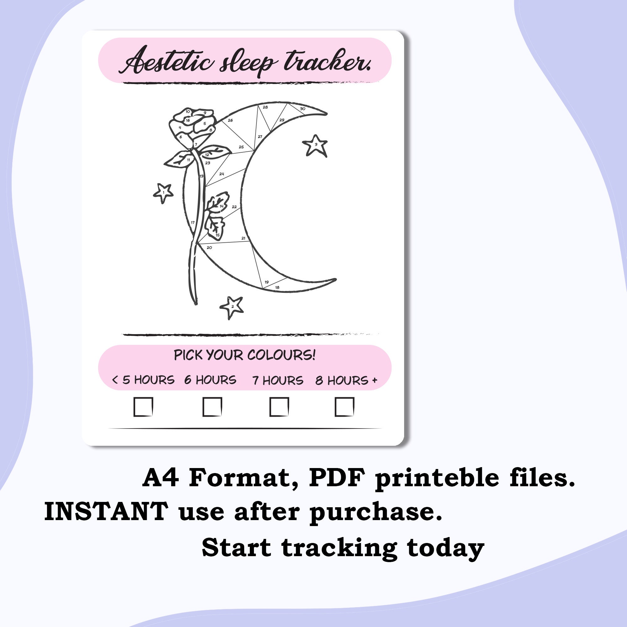 Printable Colorable Sleep Tracker AESTETIC Sleep Progress - Etsy Canada
