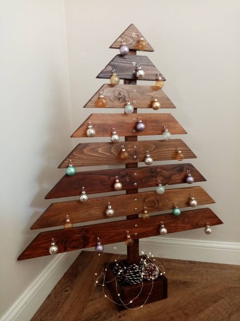 Large Wooden Christmas Tree Made From Upcycled Reclaimed Etsy UK