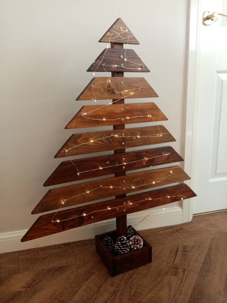 Large Wooden Christmas Tree Made From Upcycled Reclaimed Etsy UK