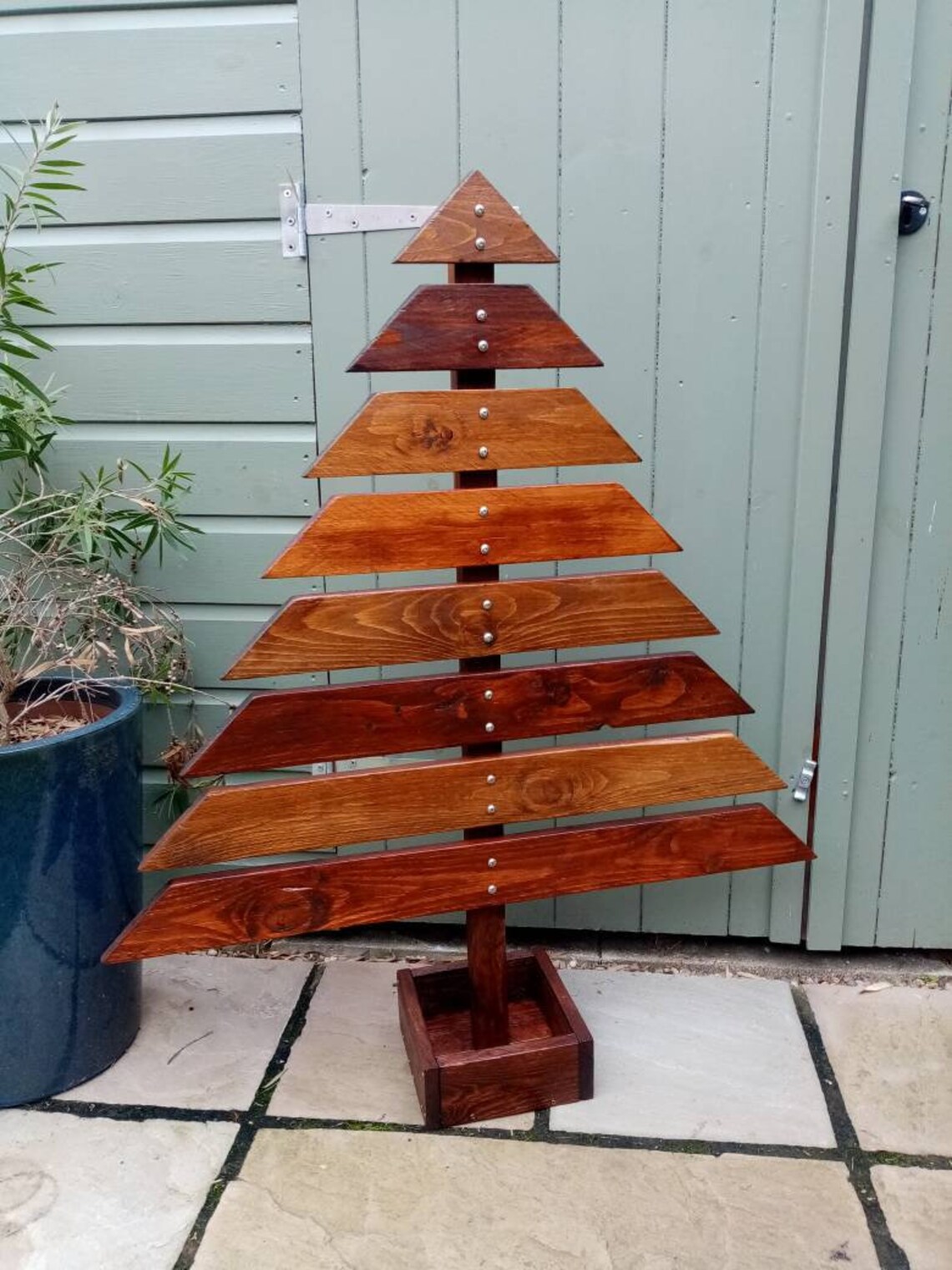 Large Wooden Christmas Tree Made From Upcycled Reclaimed Etsy UK