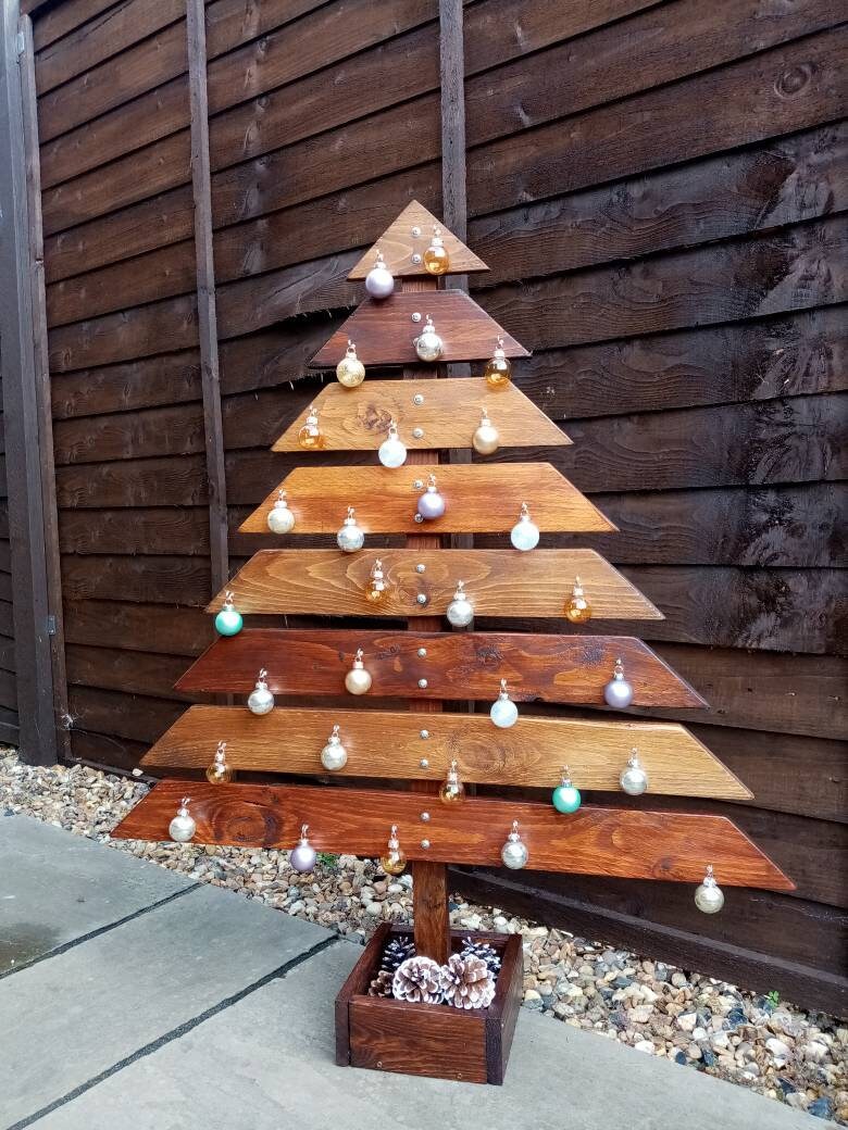 Large Wooden Christmas Tree Made From Upcycled Reclaimed Etsy UK