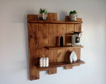 Beautiful upcycled reclaimed wooden shelf unit, pallet wood shelf, shabby chic shelf unit, wood shelving