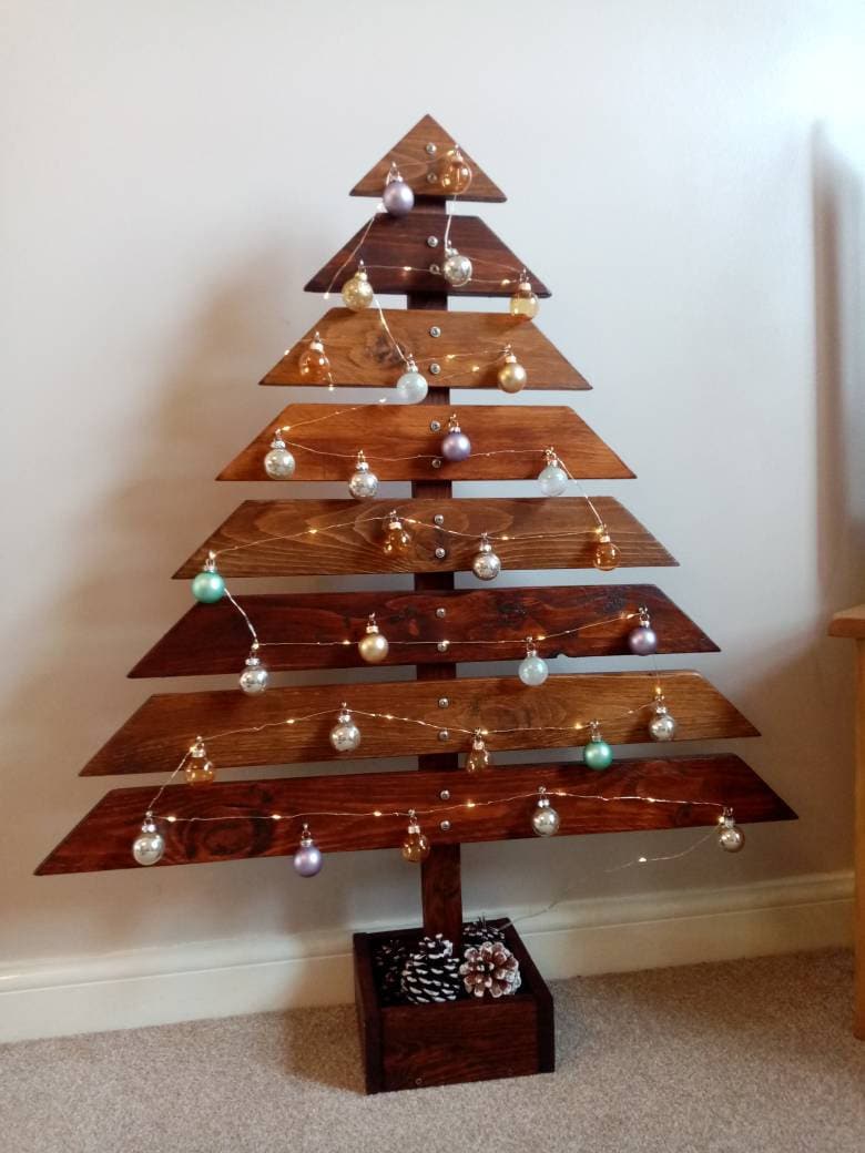 Large Wooden Christmas Tree Made From Upcycled Reclaimed Etsy UK