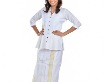 ladies lungi night dress Ladies White Lungi Dress