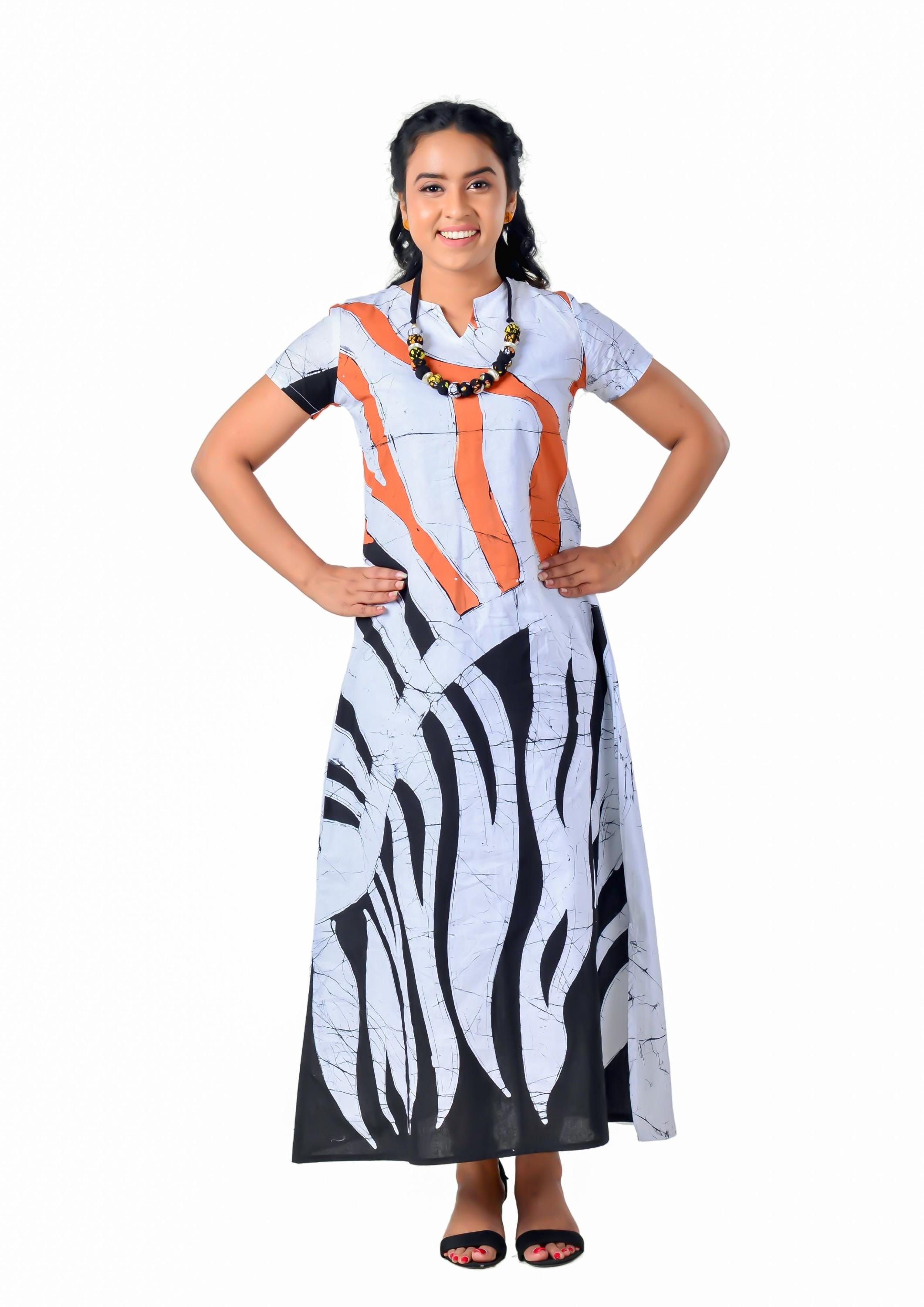 knee length dresses for ladies Colourful Women's Dress for Traditional Sri Lankan New Year – Pettah Street