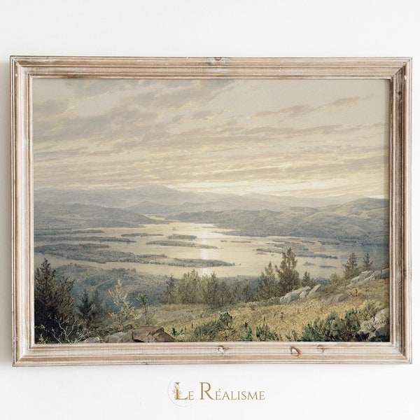 Landscape Painting | Vintage Nature Print | Printable Wall Art  -  no. 0068