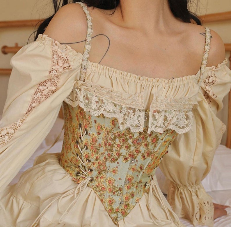 Skinny Corset Make Waist Smaller Floral Vintage Etsy