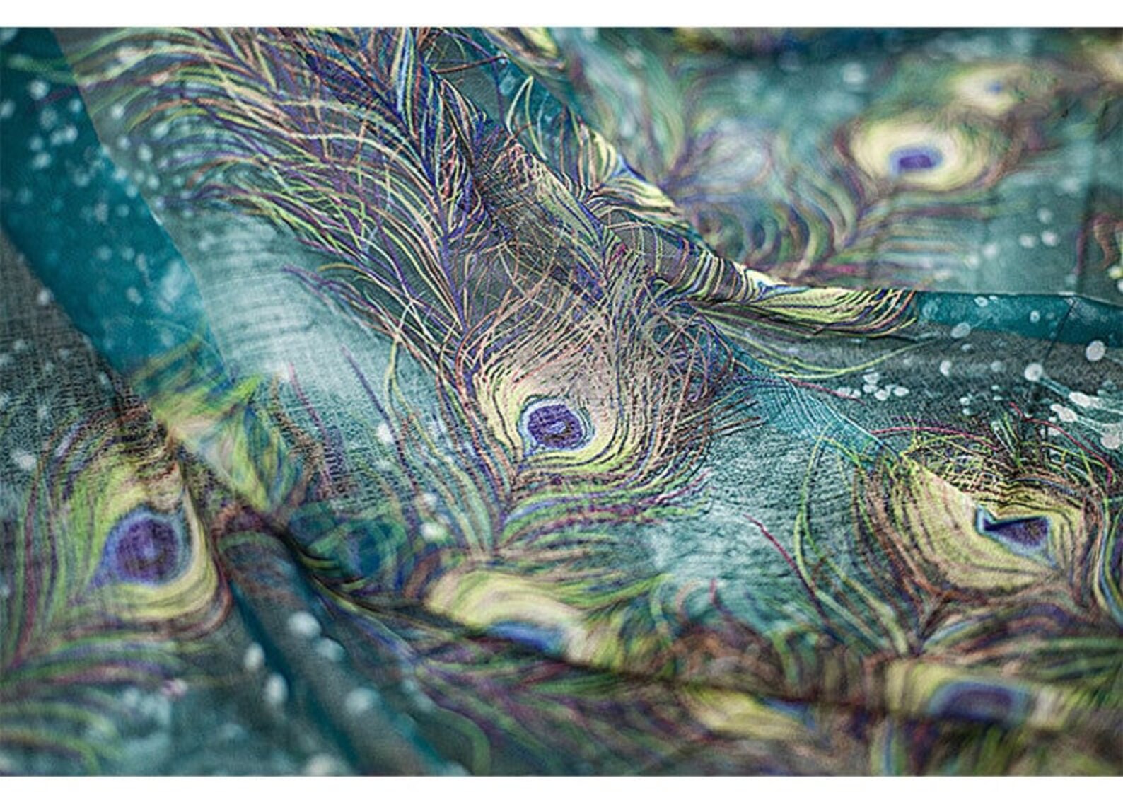 Peacock Feather Lace Fabric Colorful Lace Lace Fabric for - Etsy