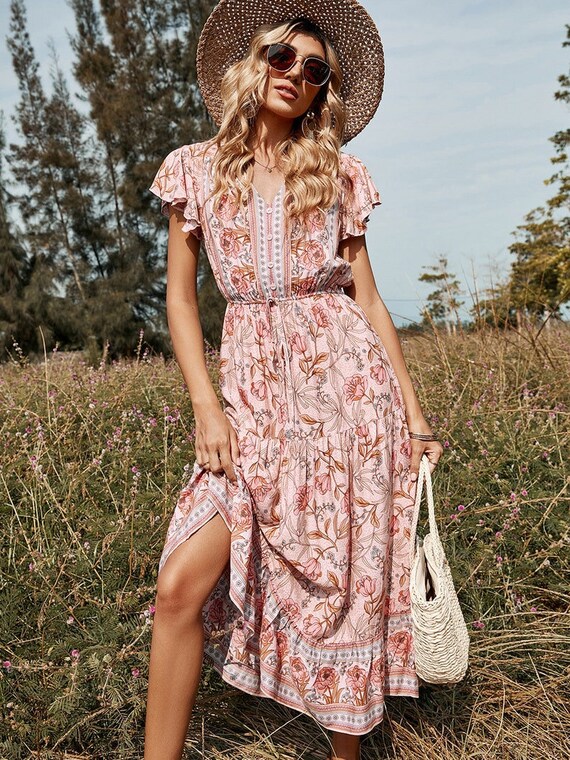Bohemian style top party dresses
