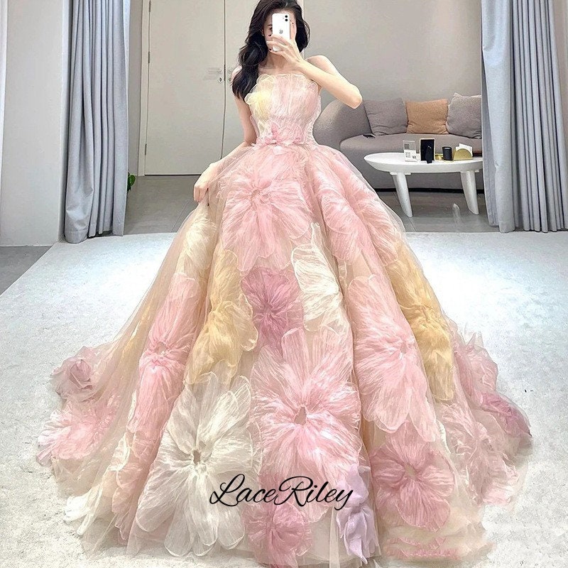 Blush 3D lace Tulle Dress main image 0