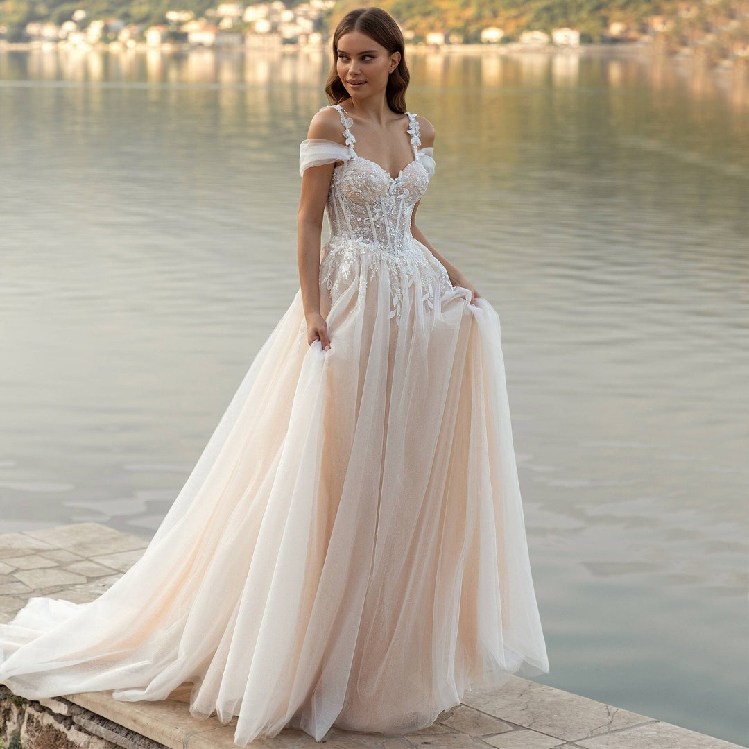 Eternity Boho A-line Lace Wedding Dress Evening Dress Evening Gown ...