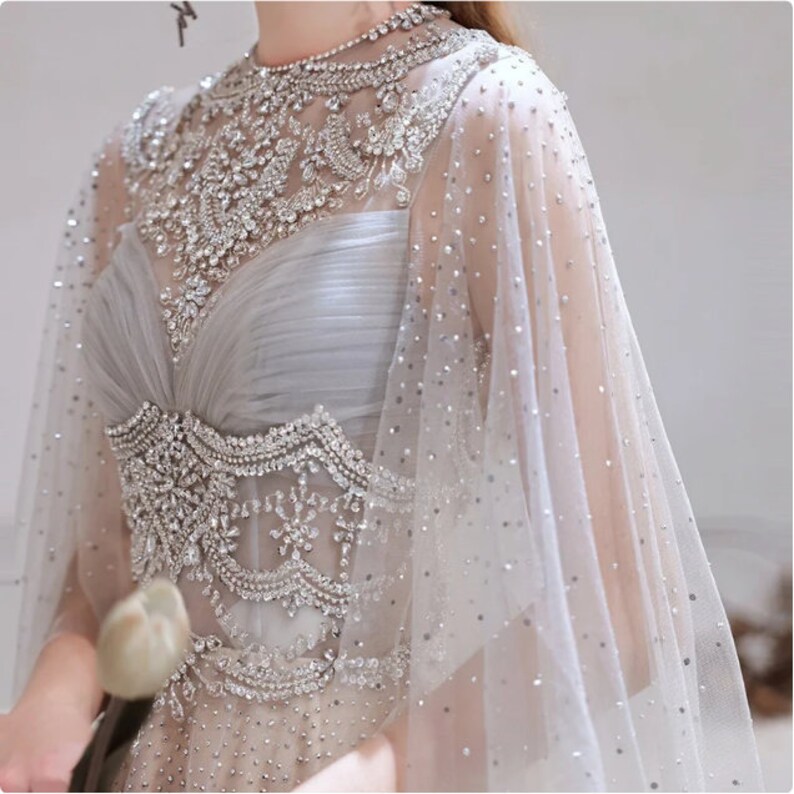 Sequin Prom Dress 2022 Ball Gown White Tulle Long Evening Etsy