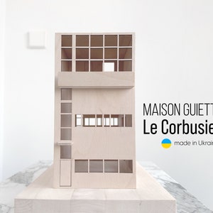 Casa modello di architettura Maison Guiette di Le Corbusier • Modernismo • Fatta a mano in legno • Per l'interior design