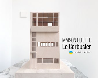 Le Corbusier's Maison Guiette Architecture Model House • Modernism • Handmade from wood •  For Interior Design